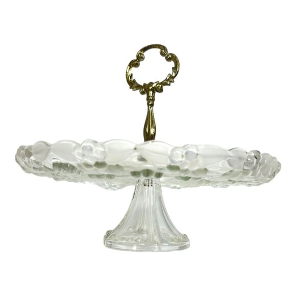 Mikasa Carmen Center Handle Pedestal Glass Serving Tray 10.25" W x 8" H - Picture 7 of 7